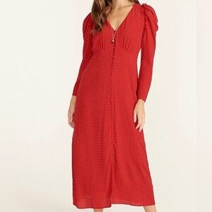 Jcrew DRAPEY PUFF-SLEEVE DRESS IN PIN DOT Size 12 NWT
